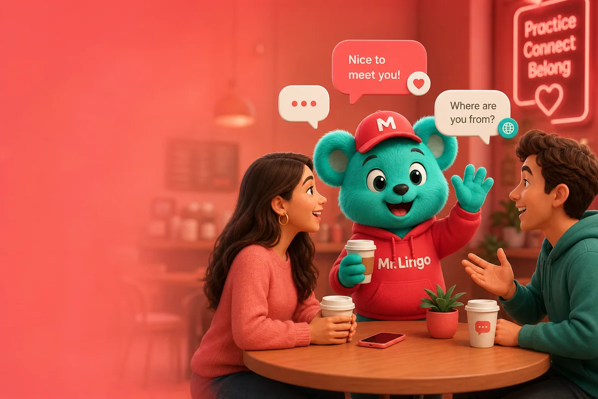 Обложка темы «Общение и люди» в приложении Mr. Lingo