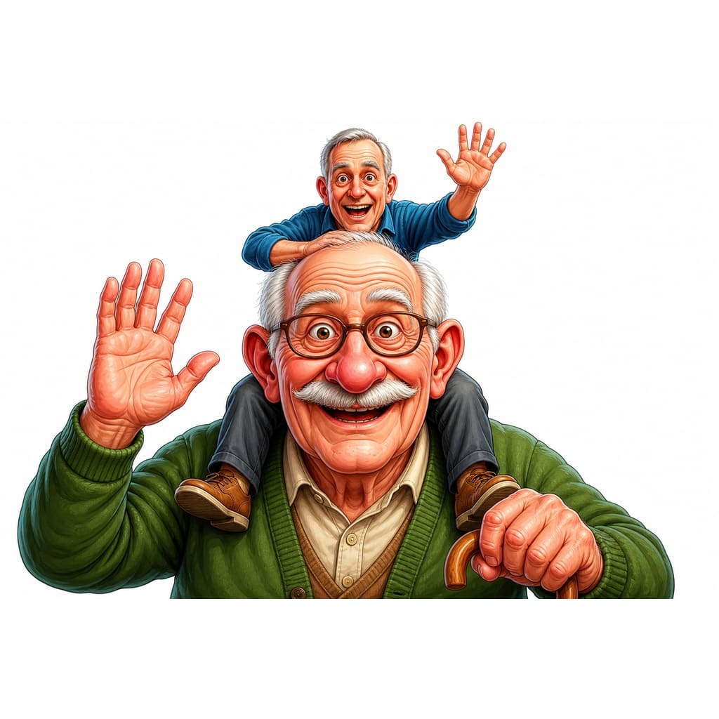 Мнемоническая картинка к слову DAD — Папа