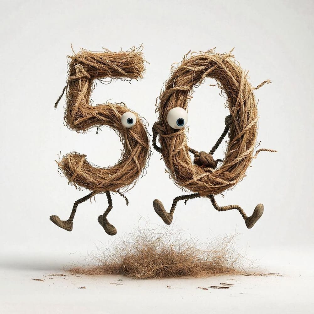 Мнемоническая картинка к слову FIFTY — Пятьдесят