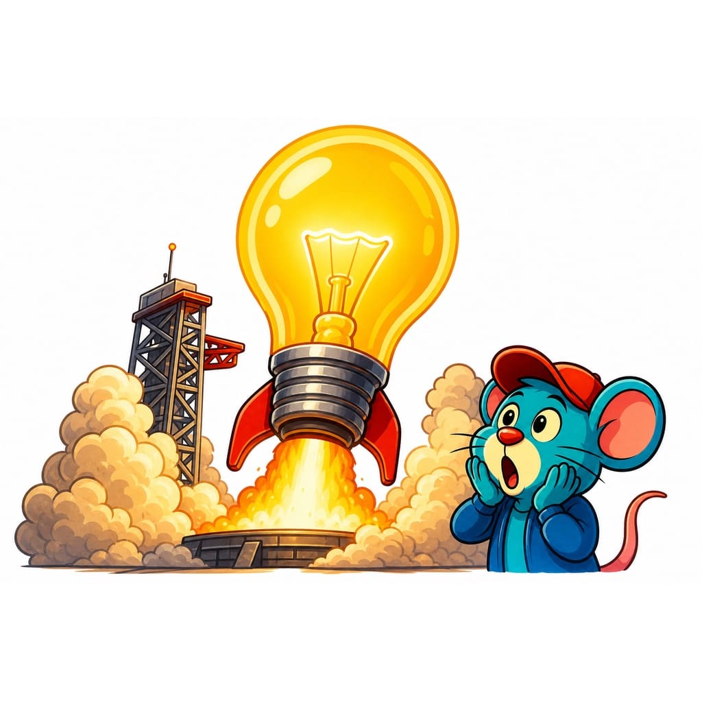 Мнемоническая картинка к слову LAUNCH — Запуск