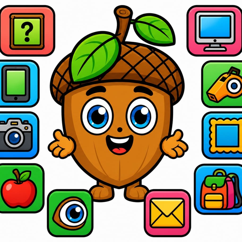 Мнемоническая картинка к слову ACORN — Желудь