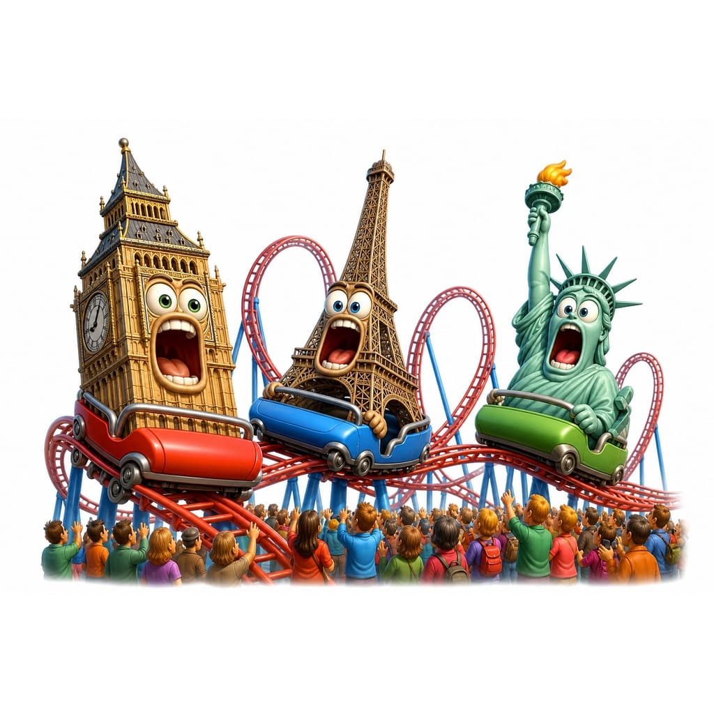 Мнемоническая картинка к слову ATTRACTIONS — Достопримечательности