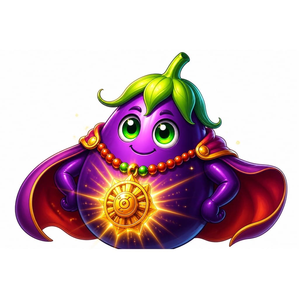 Мнемоническая картинка к слову AUBERGINE — Баклажан