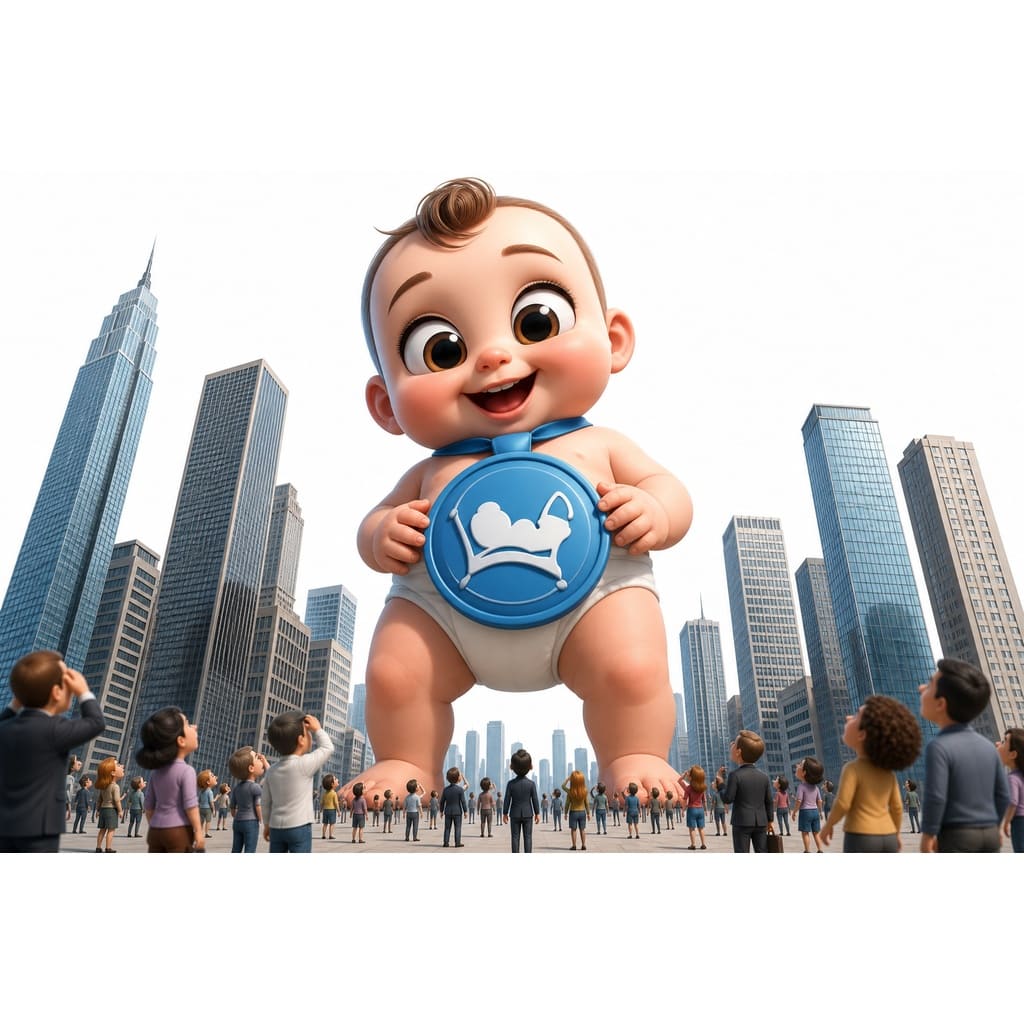Мнемоническая картинка к слову BABY — Младенец