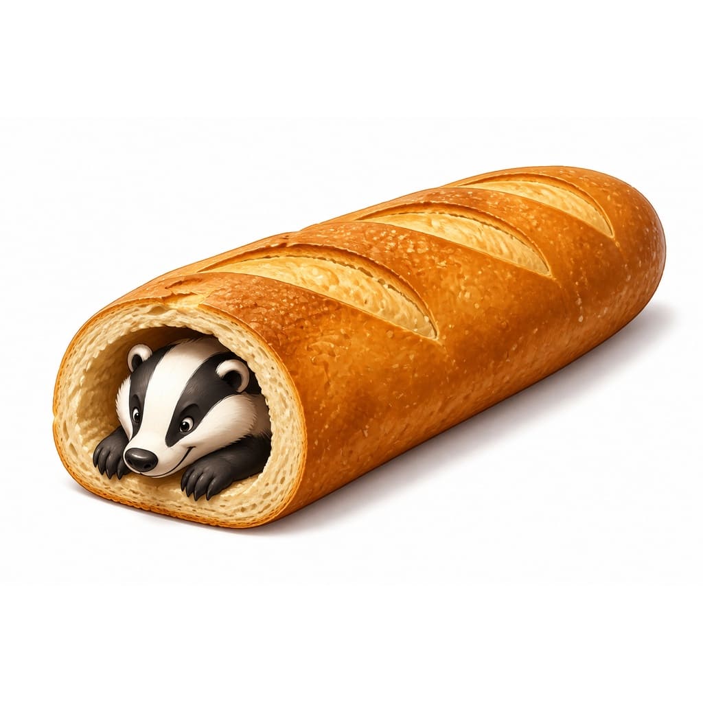 Мнемоническая картинка к слову BADGER — Барсук