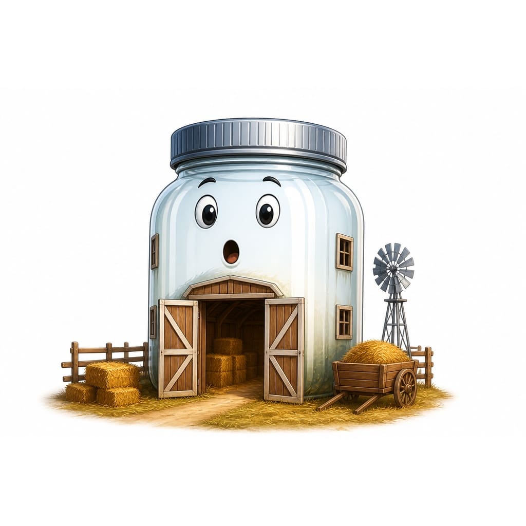 Мнемоническая картинка к слову BARN — Сарай
