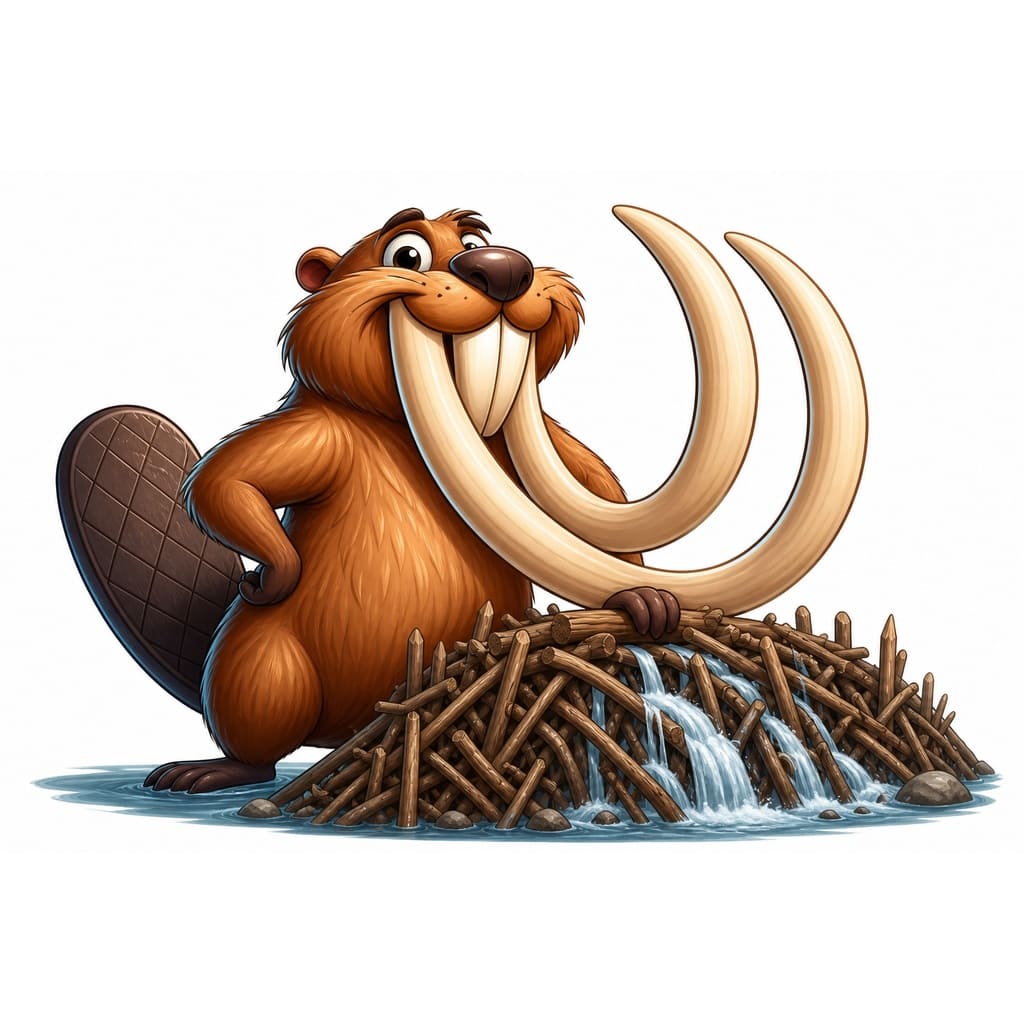 Мнемоническая картинка к слову BEAVER — Бобр