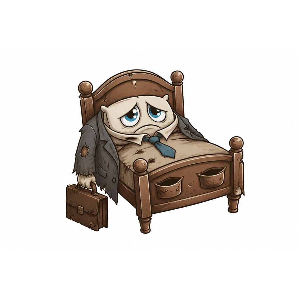 Мнемоническая картинка к слову BED — Кровать