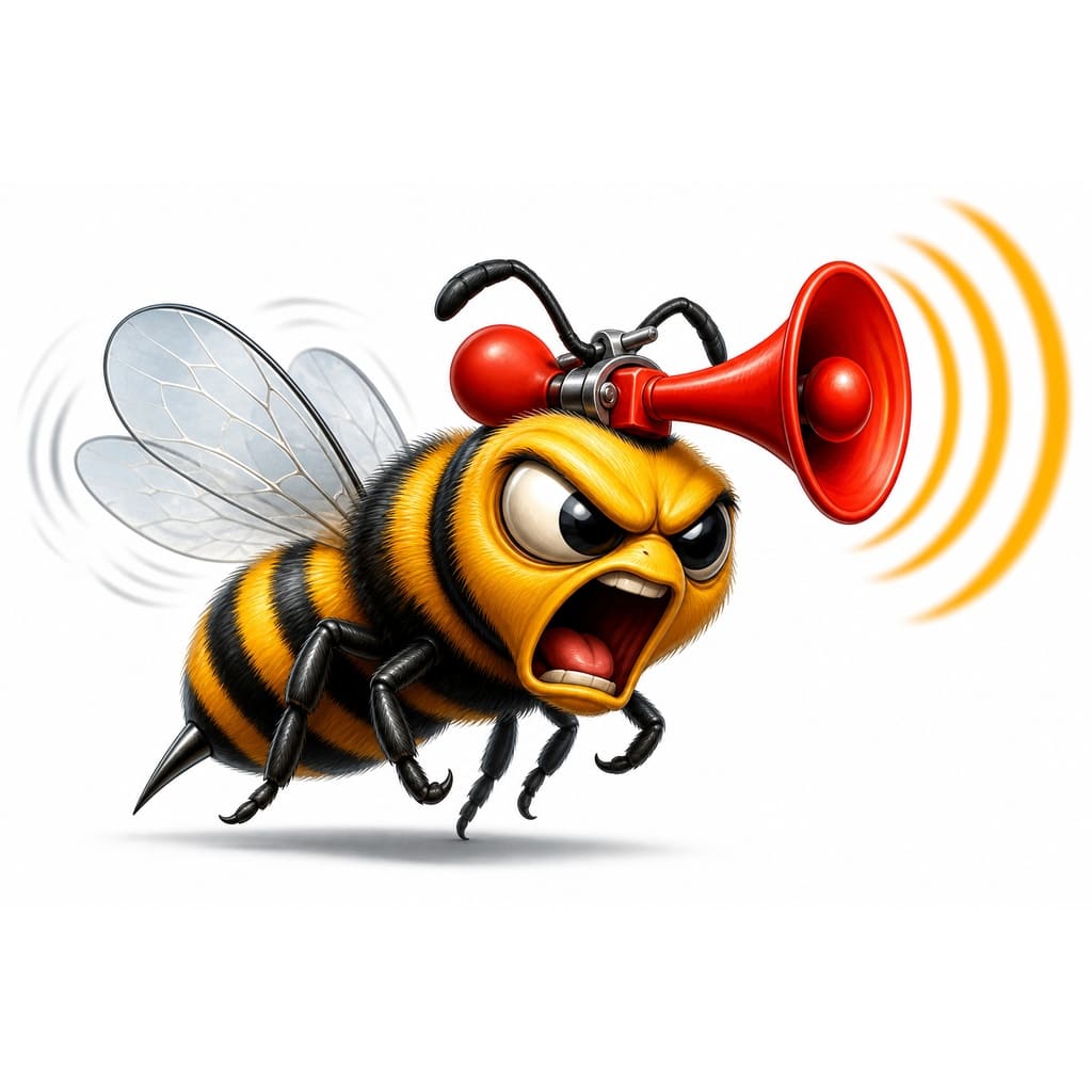 Мнемоническая картинка к слову BEE — Пчела