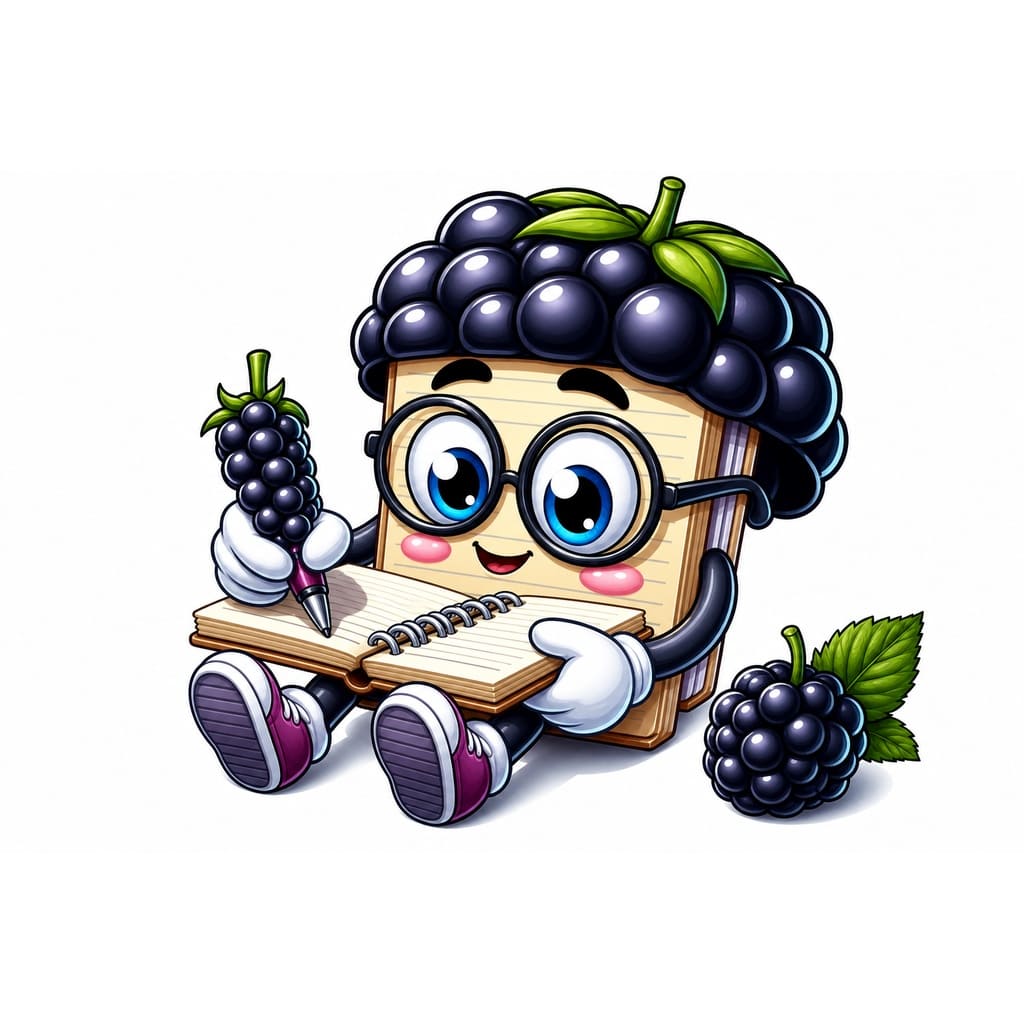 Мнемоническая картинка к слову BLACKBERRY — Ежевика