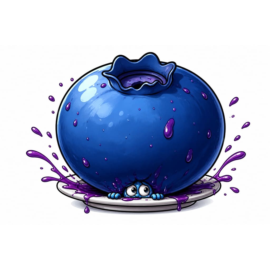 Мнемоническая картинка к слову BLUEBERRY — Черника