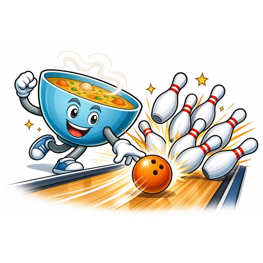 Мнемоническая картинка к слову BOWL — Миска