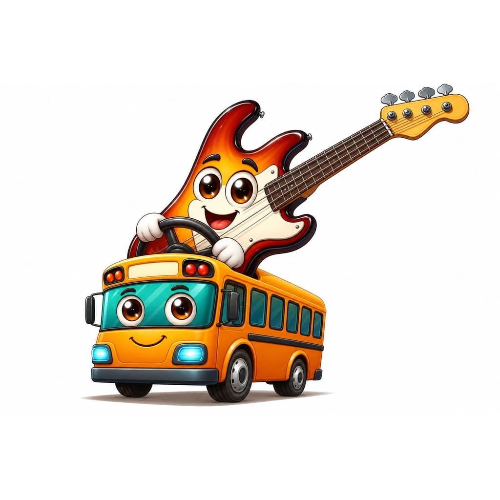 Мнемоническая картинка к слову BUS — Автобус