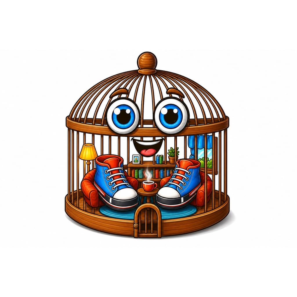 Мнемоническая картинка к слову CAGE — Клетка
