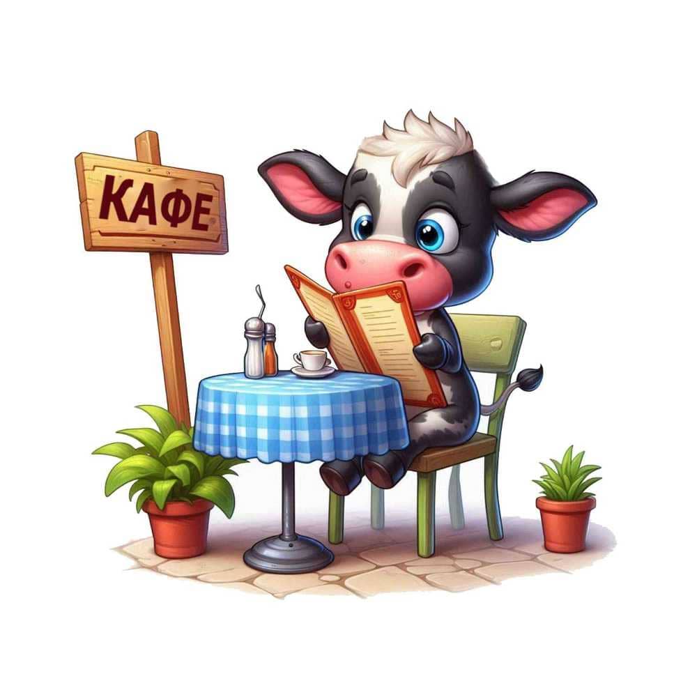 Мнемоническая картинка к слову CALF — Теленок