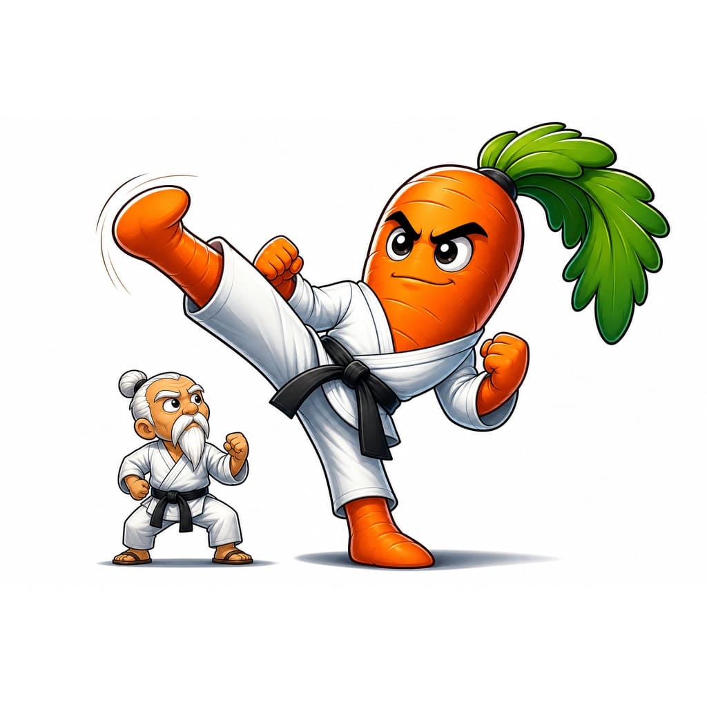 Мнемоническая картинка к слову CARROT — Морковь