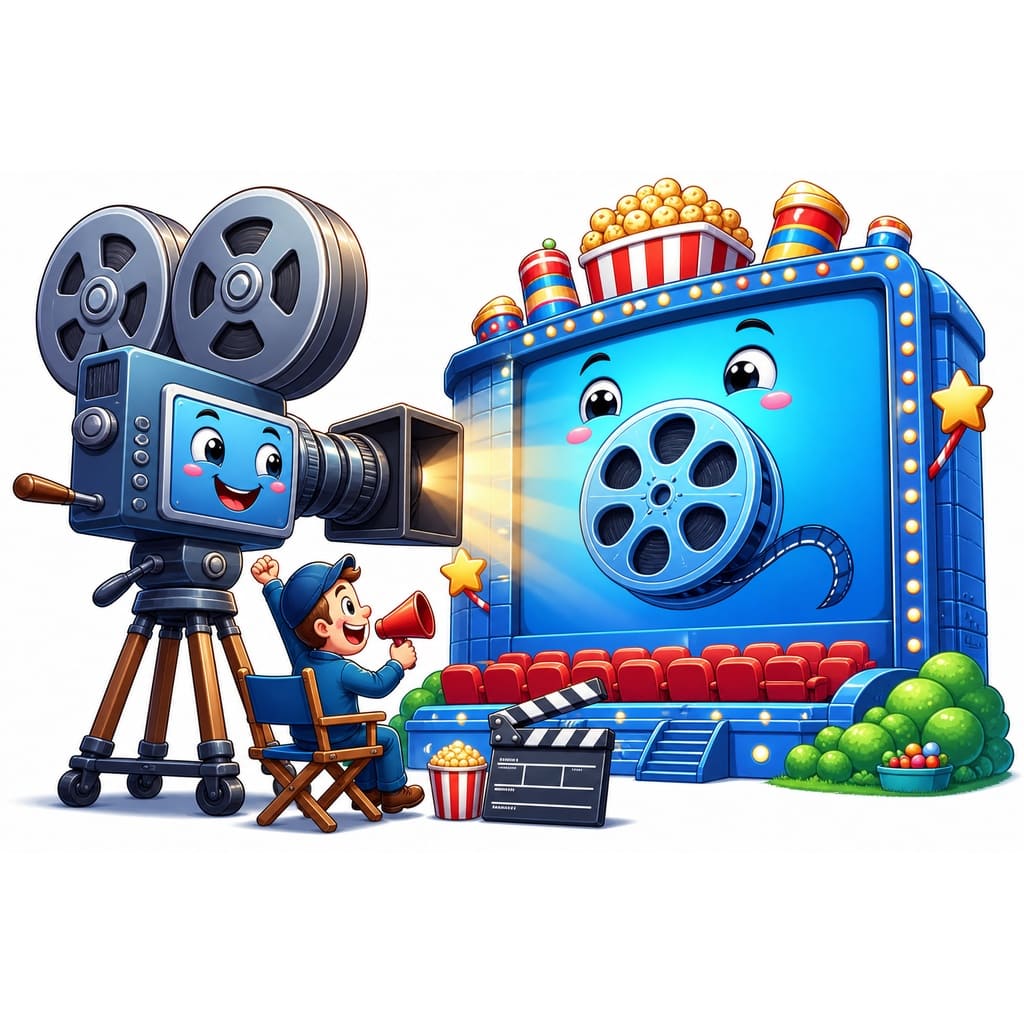 Мнемоническая картинка к слову CINEMA — Кино