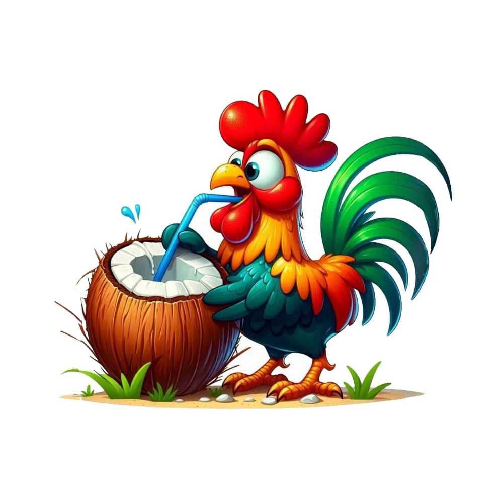 Мнемоническая картинка к слову COCK — Петух