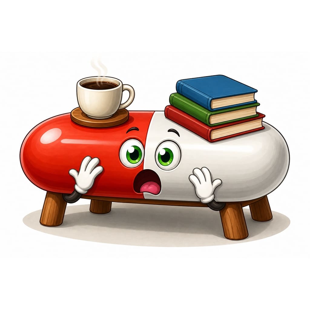 Мнемоническая картинка к слову COFFEE TABLE — Кофейный столик