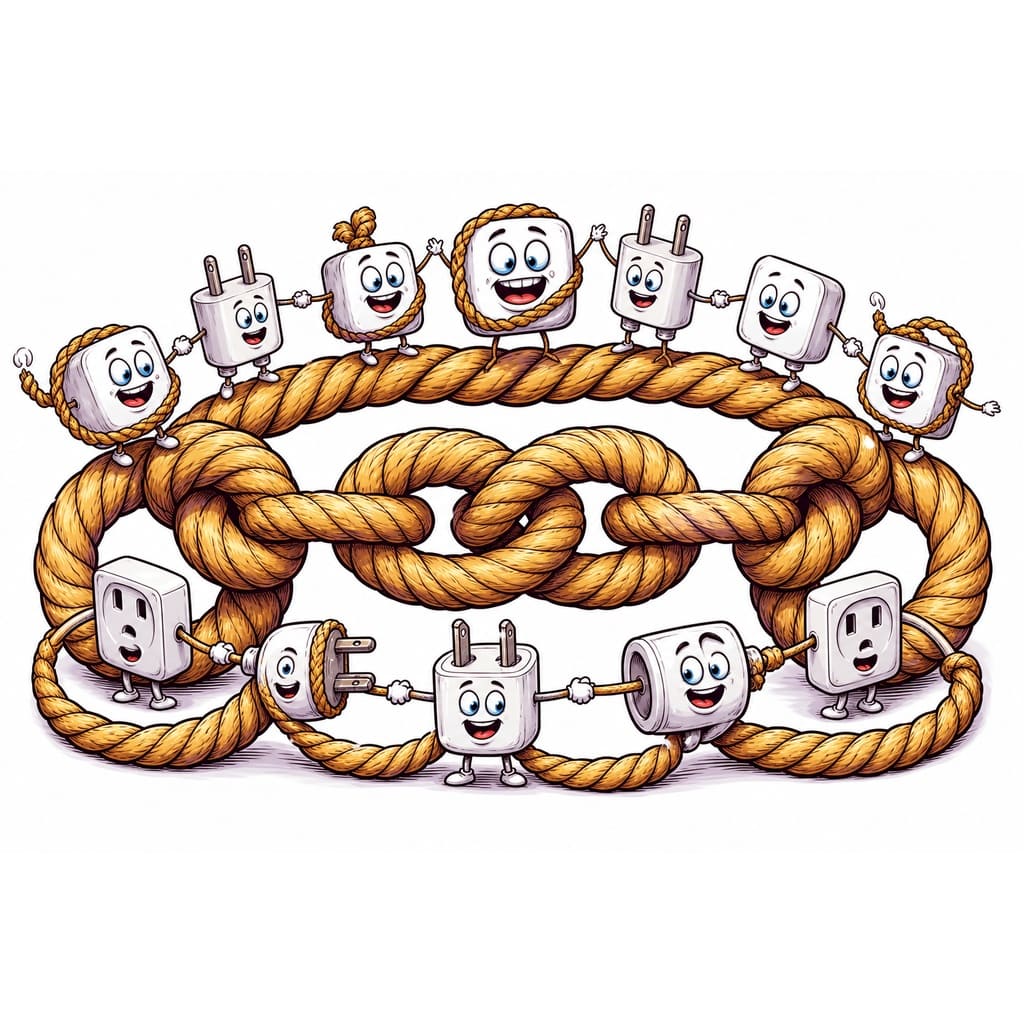 Мнемоническая картинка к слову CONNECTED — Связанный