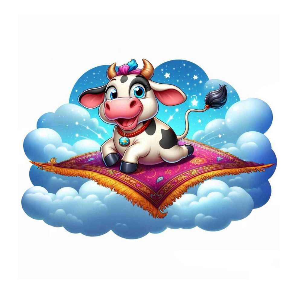 Мнемоническая картинка к слову COW — Корова