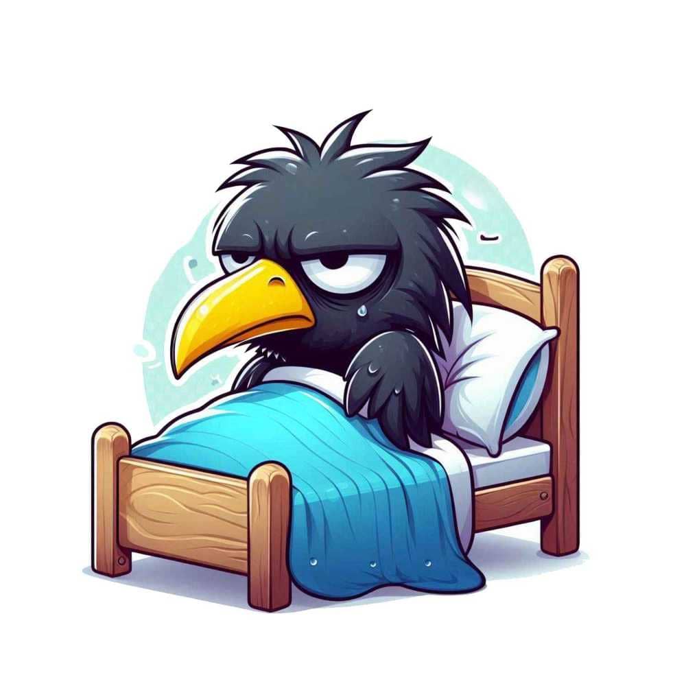 Мнемоническая картинка к слову CROW — Ворона