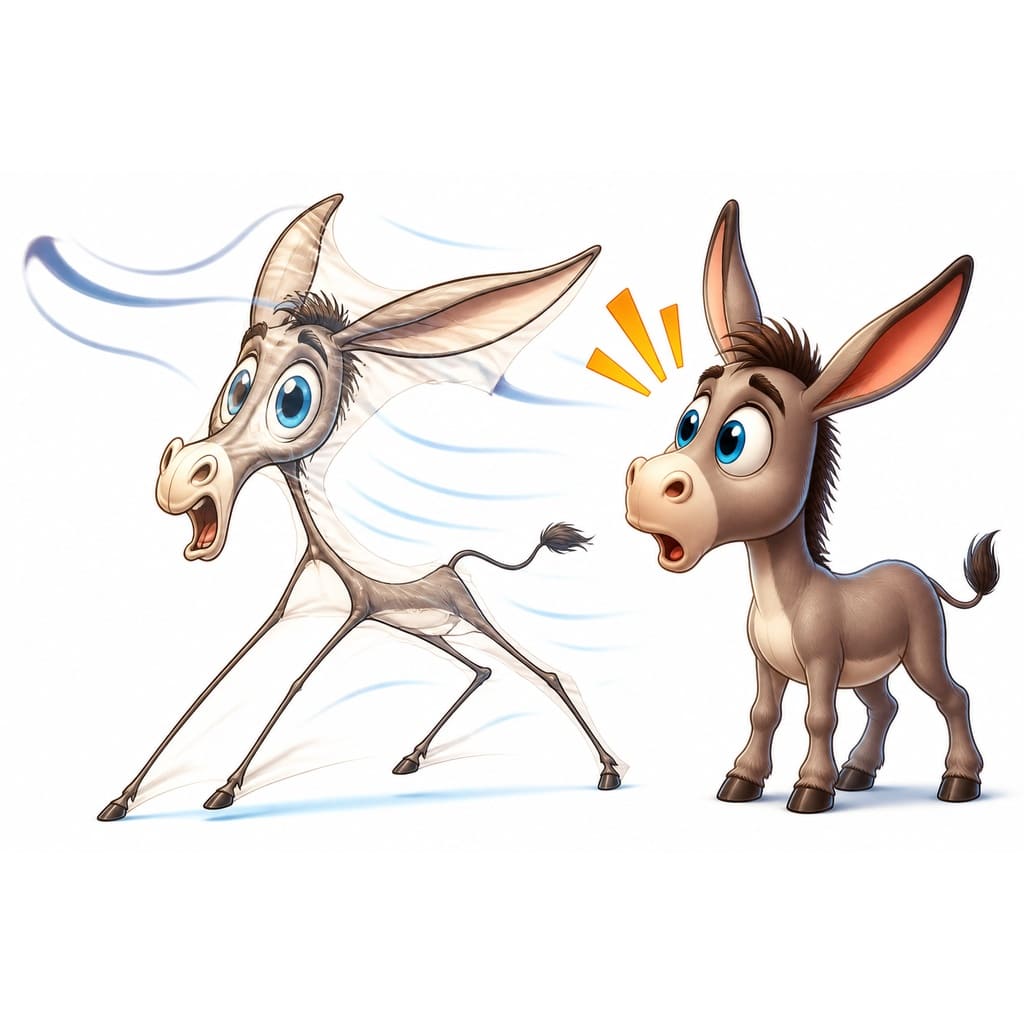 Мнемоническая картинка к слову DONKEY — Осел
