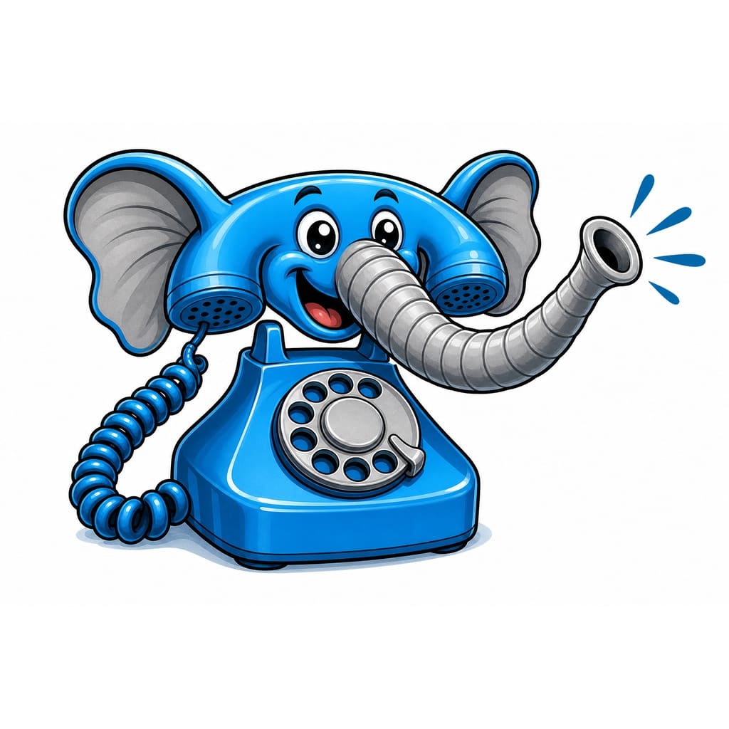 Мнемоническая картинка к слову ELEPHANT — Слон