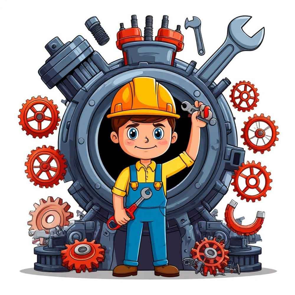 Мнемоническая картинка к слову ENGINE — Двигатель