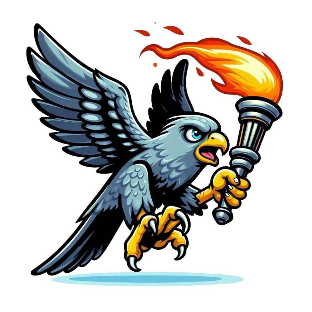 Мнемоническая картинка к слову FALCON — Сокол