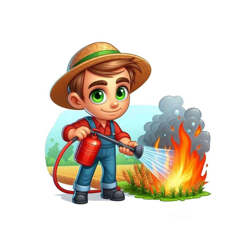 Мнемоническая картинка к слову FIREMAN — Пожарный