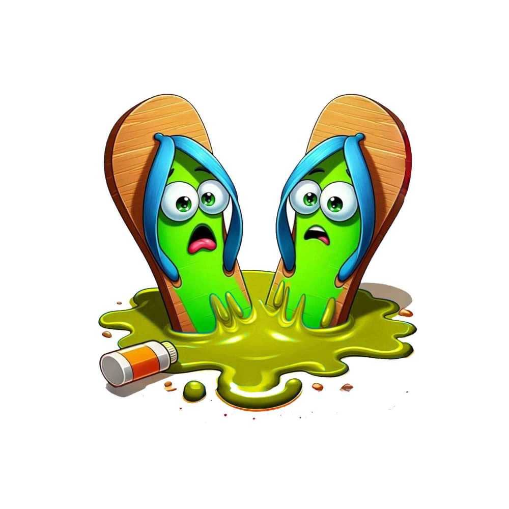 Мнемоническая картинка к слову FLIP FLOPS — Шлепанцы
