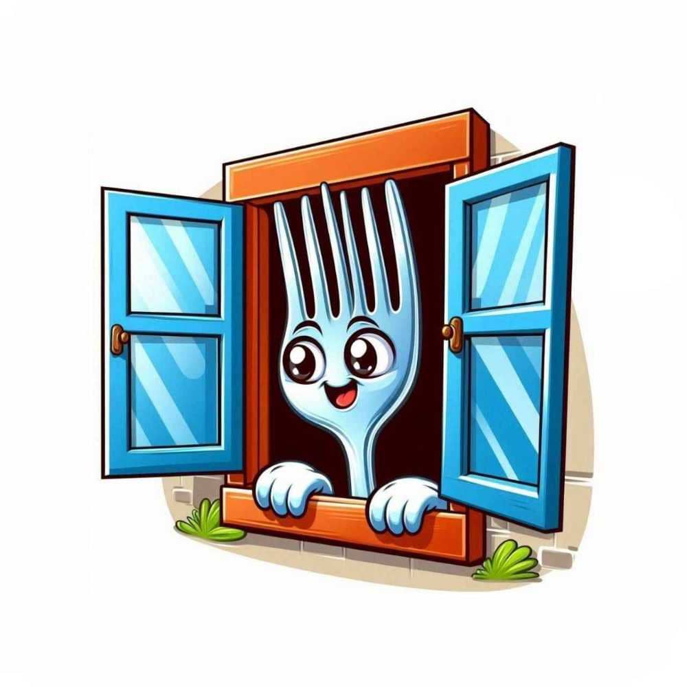 Мнемоническая картинка к слову FORK — Вилка
