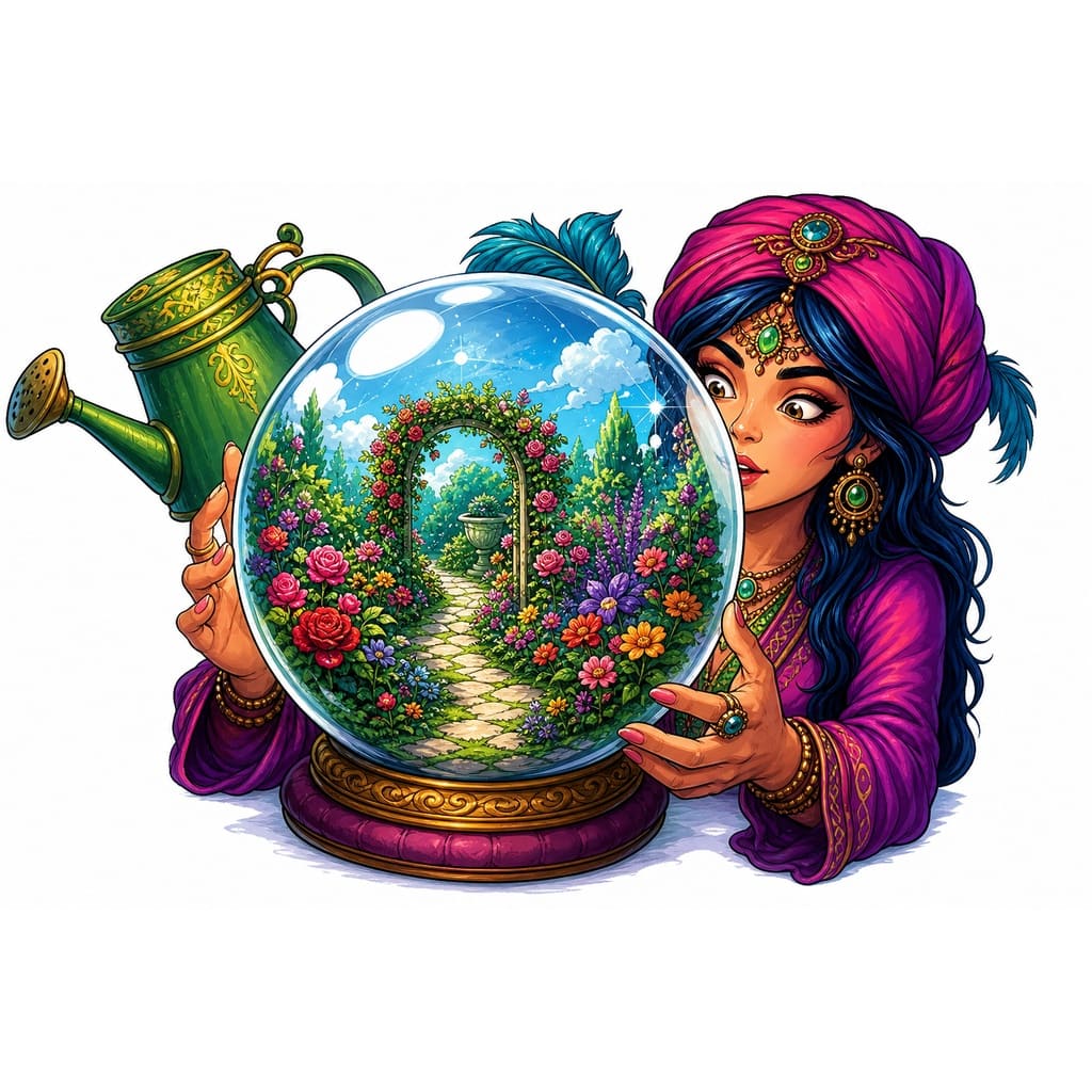 Мнемоническая картинка к слову GARDEN — Сад