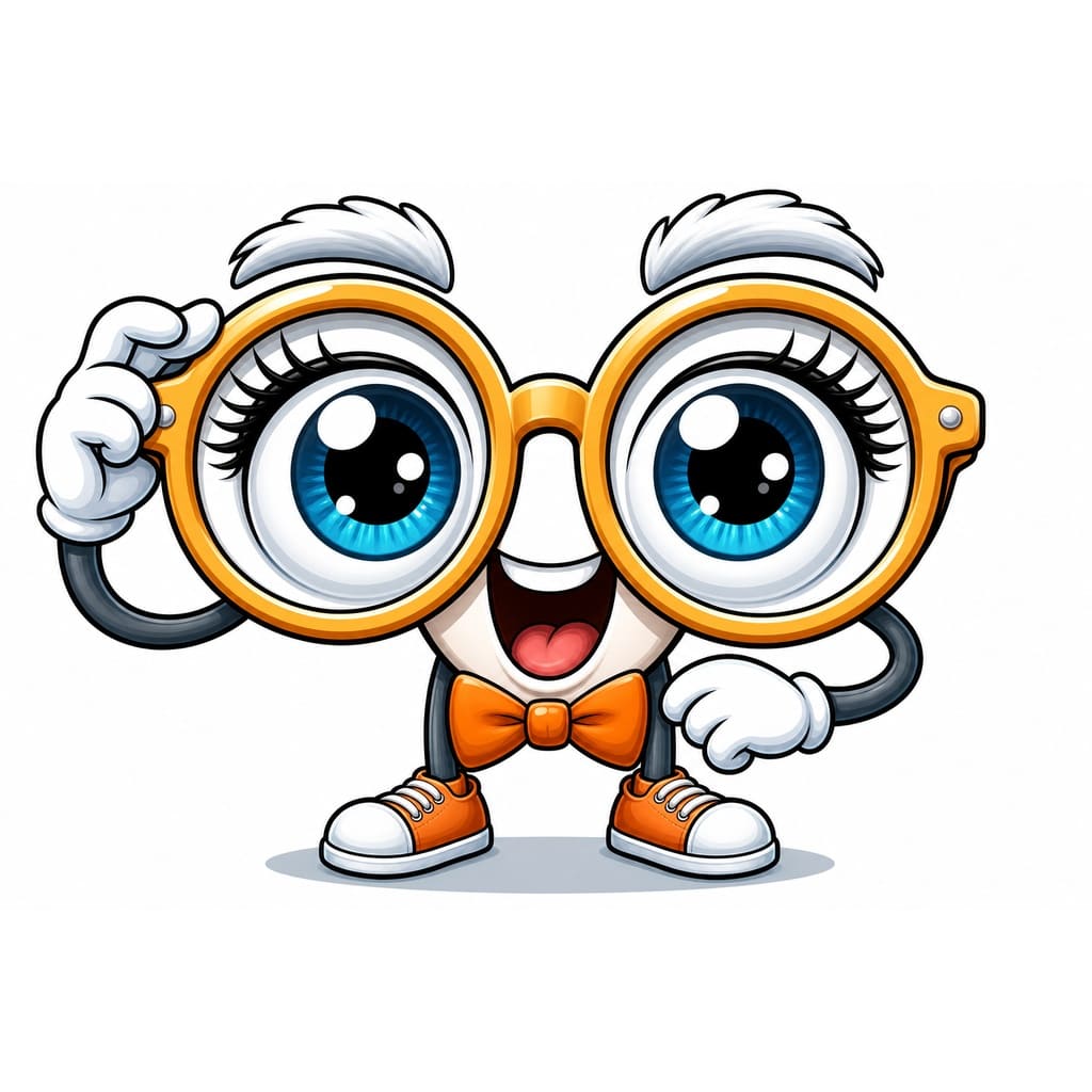 Мнемоническая картинка к слову GLASSES — Очки