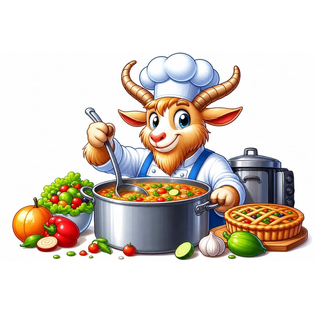 Мнемоническая картинка к слову GOAT — Коза