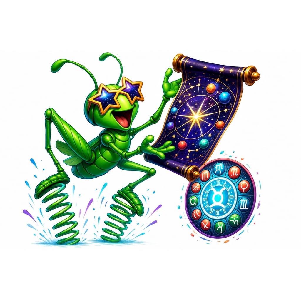 Мнемоническая картинка к слову GRASSHOPPER — Кузнечик