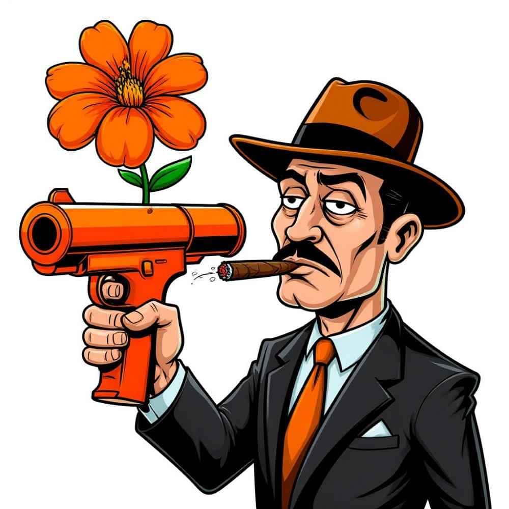 Мнемоническая картинка к слову GUN — Пистолет/оружие