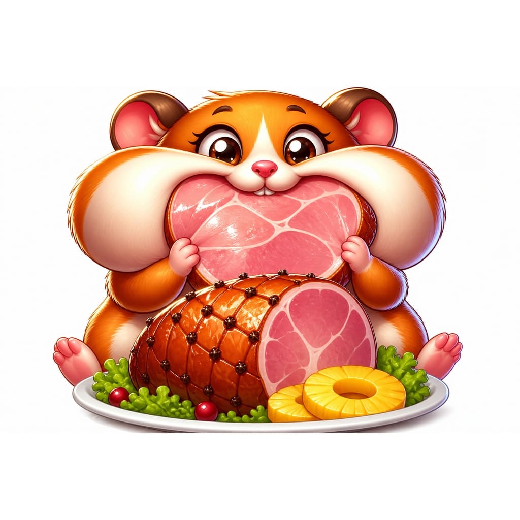 Мнемоническая картинка к слову HAM — Ветчина
