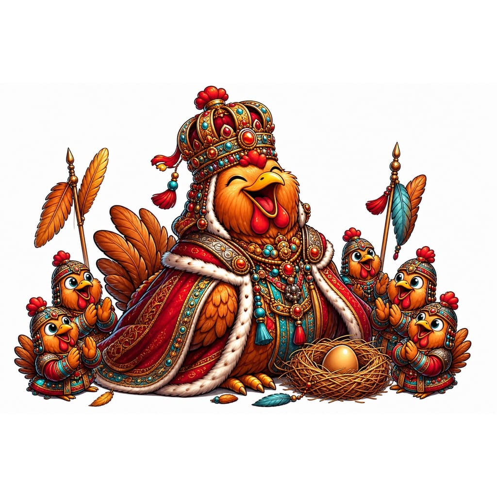 Мнемоническая картинка к слову HEN — Курица