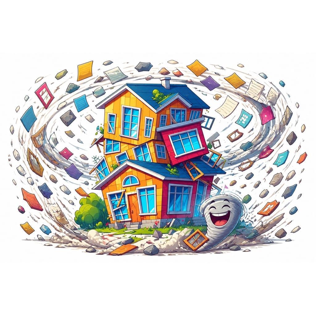 Мнемоническая картинка к слову HOUSE — Дом (здание)
