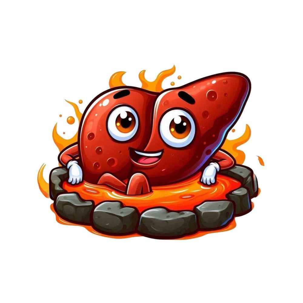 Мнемоническая картинка к слову LIVER — Печень