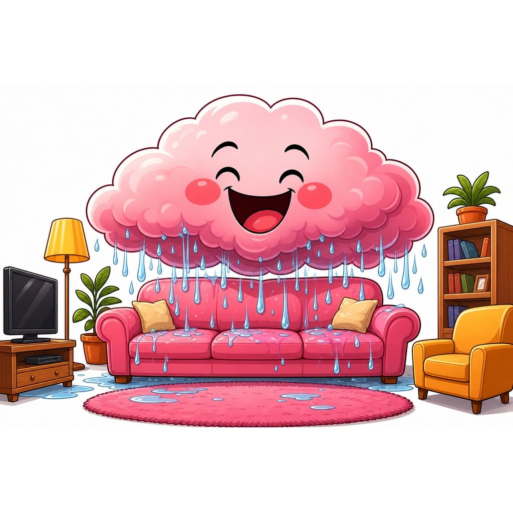 Мнемоническая картинка к слову LIVING ROOM — Гостиная