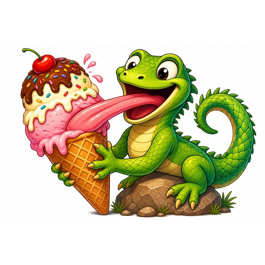 Мнемоническая картинка к слову LIZARD — Ящерица
