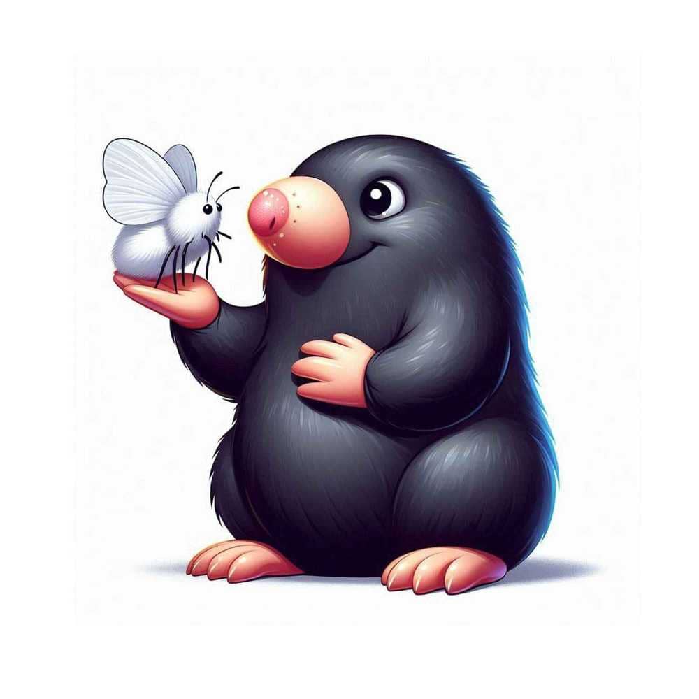 Мнемоническая картинка к слову MOLE — Крот