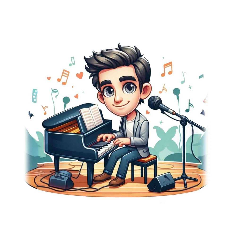 Мнемоническая картинка к слову MUSICIAN — Музыкант
