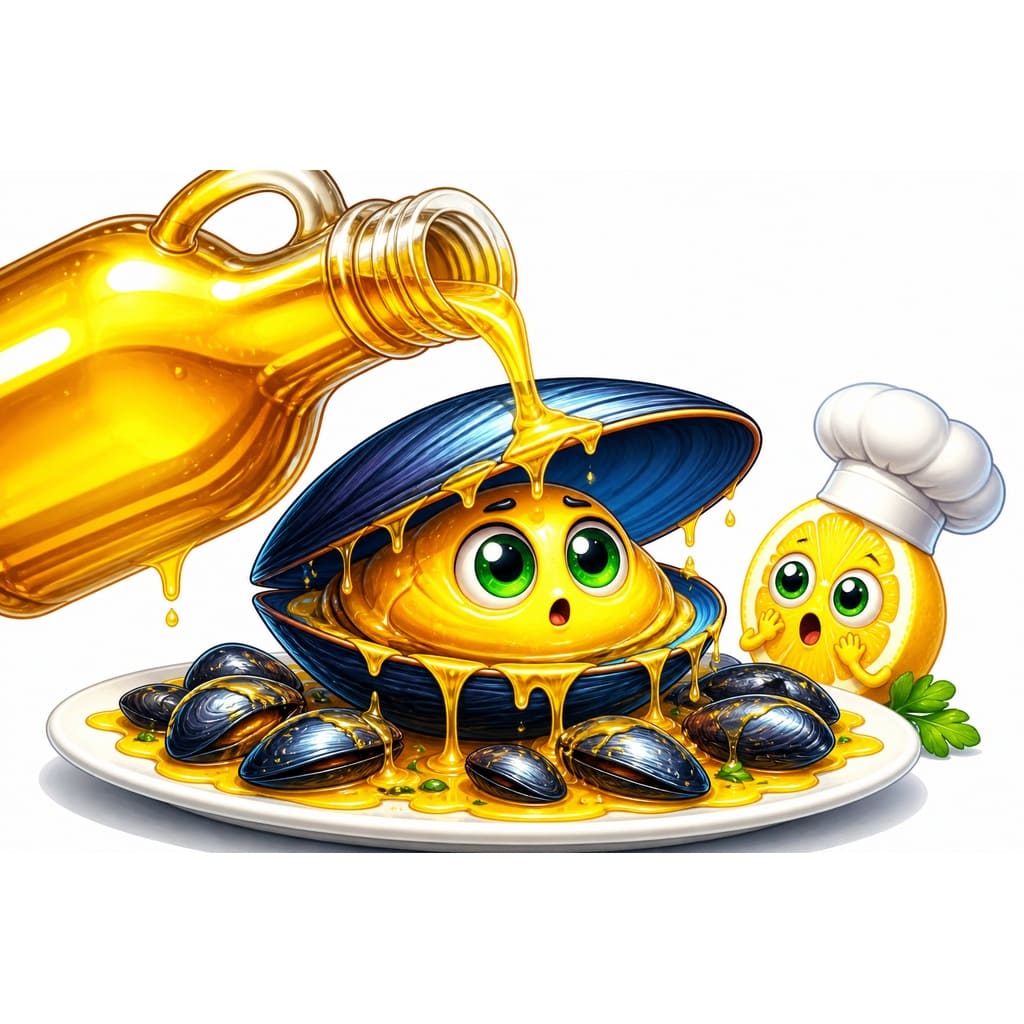 Мнемоническая картинка к слову MUSSEL — Мидия