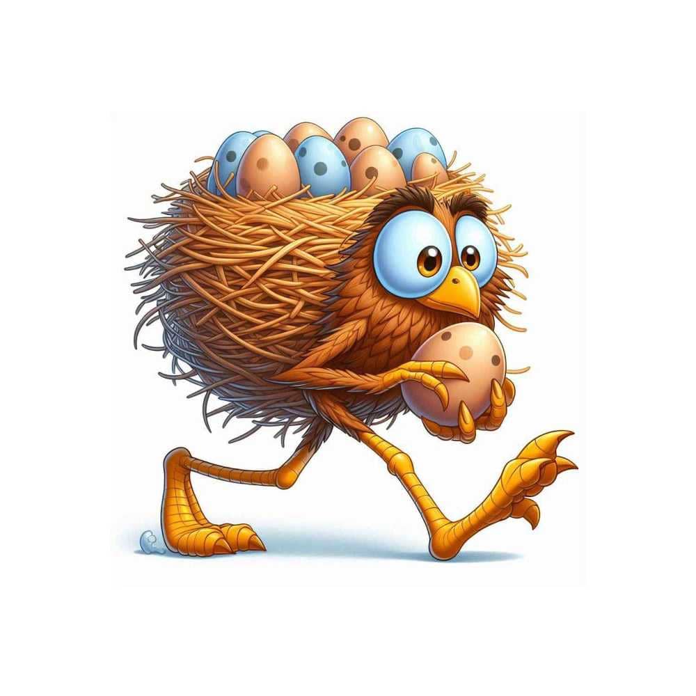 Мнемоническая картинка к слову NEST — Гнездо