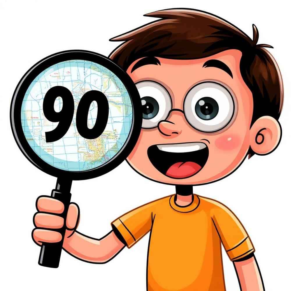 Мнемоническая картинка к слову NINETY — Девяносто