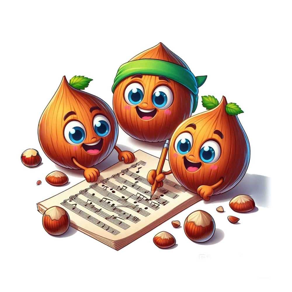Мнемоническая картинка к слову NUTS — Орехи